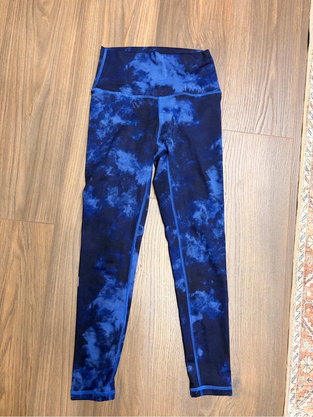 Fleo Blue Tie-Dye Active Leggings